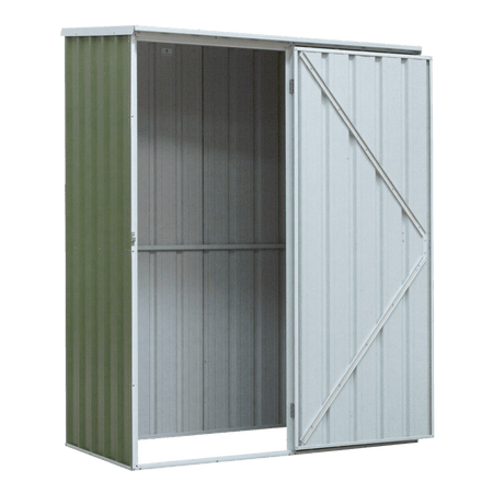 Dellonda Galvanized Steel Storage Shed with Pent Style Roof 150 x 80 x 190cm - Green Model No- DG113