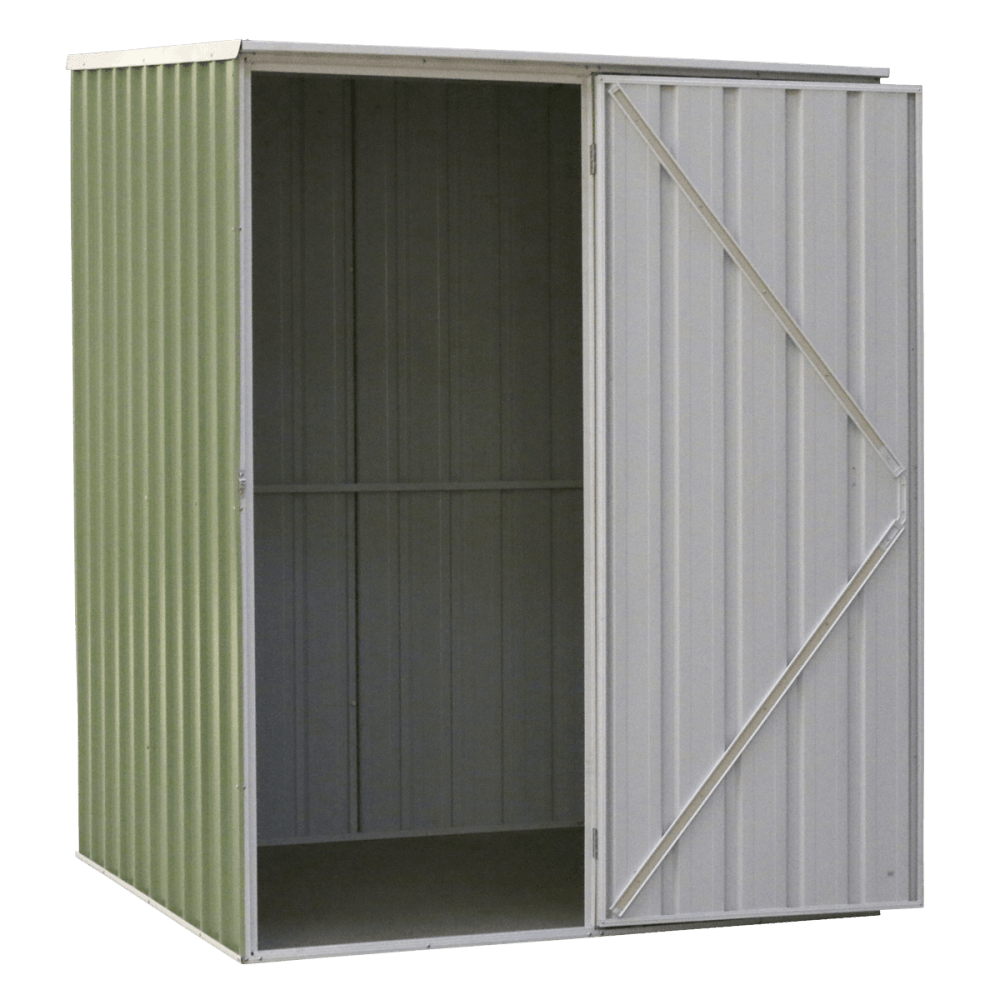 Dellonda Galvanized Steel Storage Shed with Pent Style Roof 151 x 151 x 200cm - Green Model No- DG114