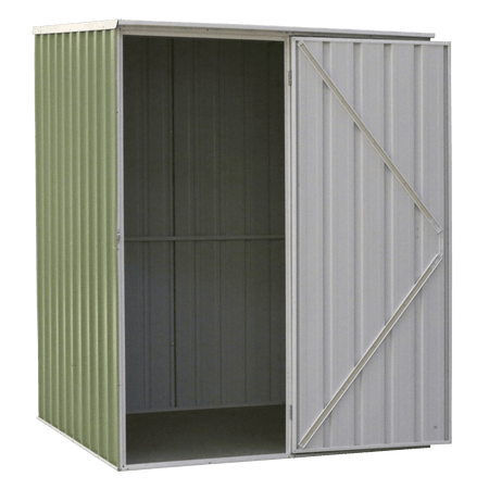 Dellonda Galvanized Steel Storage Shed with Pent Style Roof 151 x 151 x 200cm - Green Model No- DG114
