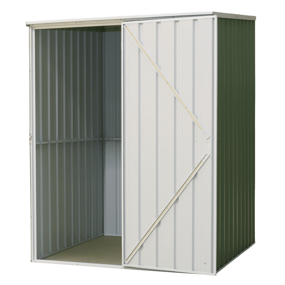 Dellonda Galvanized Steel Storage Shed with Pent Style Roof 151 x 151 x 200cm - Green Model No- DG114