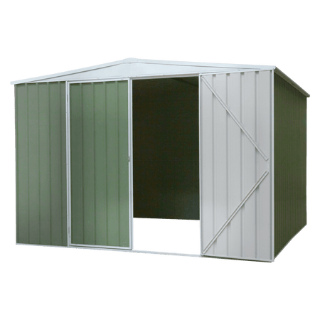 Dellonda Galvanized Steel Storage Shed with Apex Style Roof 300 x 300 x 220cm - Green Model No- DG116