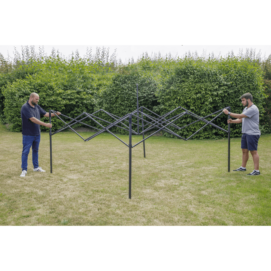 Dellonda Premium 2x2m Pop-Up Gazebo, Heavy Duty, PVC Coated, Water Resistant Fabric, Supplied with Carry Bag, Rope, Stakes & Weight Bags - Beige Canopy Model No- DG126