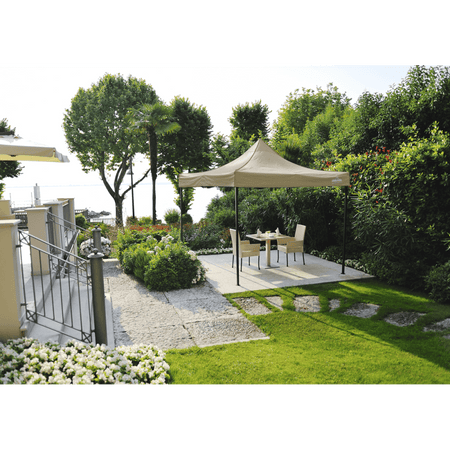Dellonda Premium 2x2m Pop-Up Gazebo, Heavy Duty, PVC Coated, Water Resistant Fabric, Supplied with Carry Bag, Rope, Stakes & Weight Bags - Beige Canopy Model No- DG126