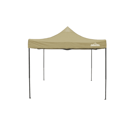 Dellonda Premium 3 x 3m Pop-Up Gazebo, PVC Coated, Water Resistant Fabric, Supplied with Carry Bag, Rope, Stakes & Weight Bags - Beige Canopy Model No- DG130