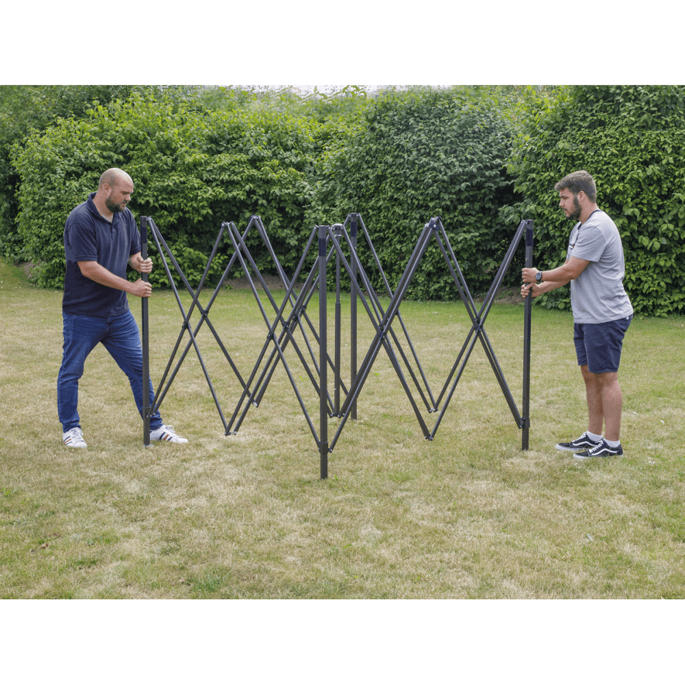 Dellonda Premium 3 x 3m Pop-Up Gazebo, PVC Coated, Water Resistant Fabric, Supplied with Carry Bag, Rope, Stakes & Weight Bags - Beige Canopy Model No- DG130