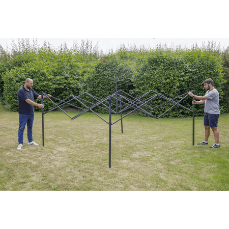 Dellonda Premium 3 x 3m Pop-Up Gazebo, PVC Coated, Water Resistant Fabric, Supplied with Carry Bag, Rope, Stakes & Weight Bags - Dark Green Canopy Model No- DG132