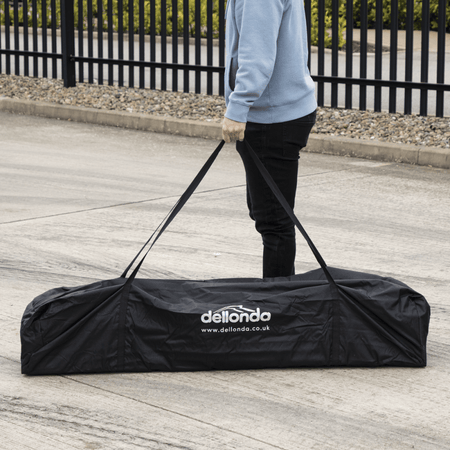 Dellonda Premium 3x6m Pop-Up Gazebo, Heavy Duty, PVC Coated, Water Resistant Fabric, Supplied with Carry Bag, Rope, Stakes & Weight Bags - Dark Green Canopy Model No- DG140