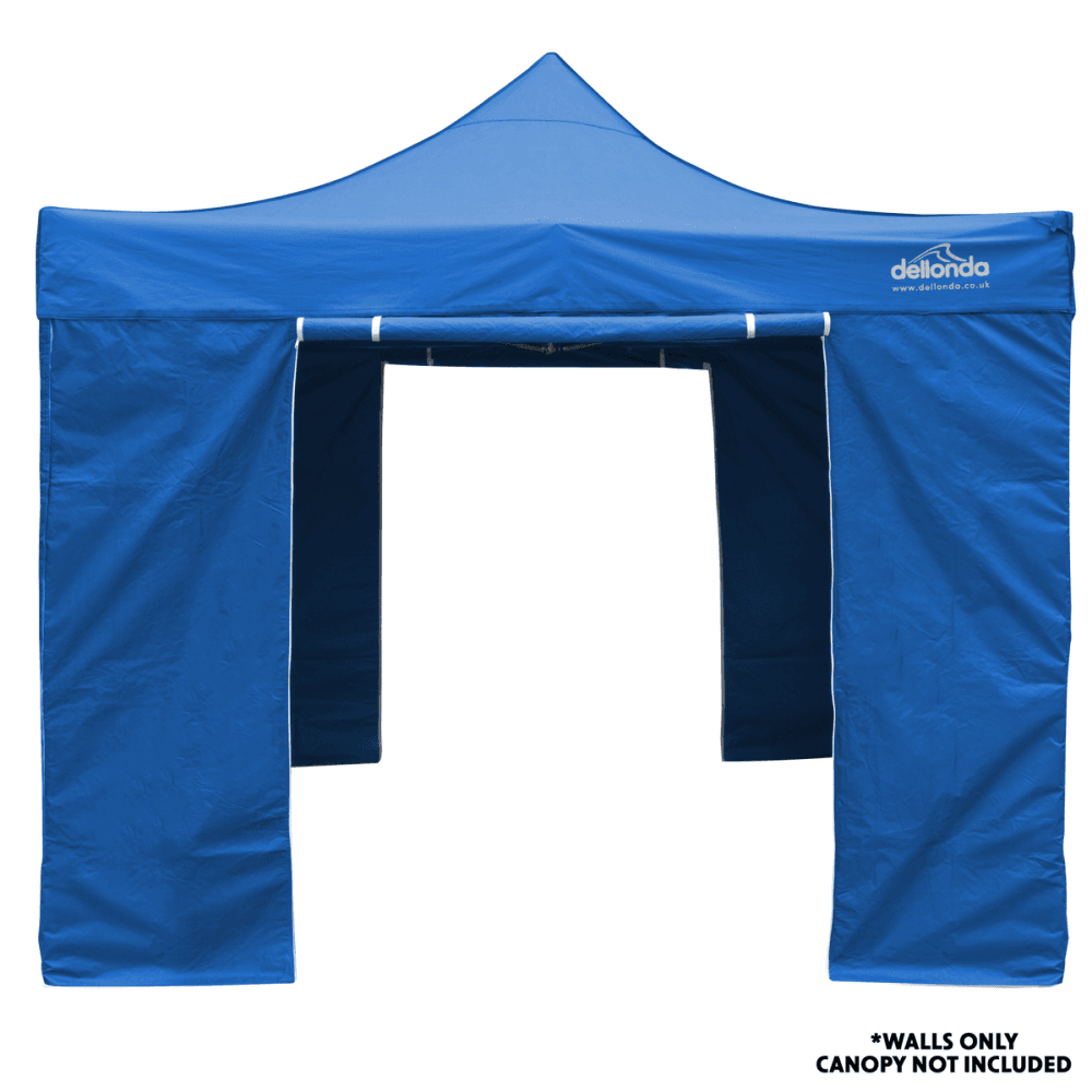 Dellonda Premium Side Walls/Doors/Windows for Gazebo/Marquee, Fits 2 x 2m Models - Blue Model No- DG143