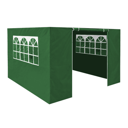 Dellonda Premium Side Walls/Doors/Windows for Gazebo/Marquee, Fits 2 x 2m Models - Dark Green Model No- DG144
