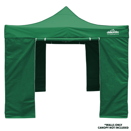 Dellonda Premium Side Walls/Doors/Windows for Gazebo/Marquee, Fits 2 x 2m Models - Dark Green Model No- DG144