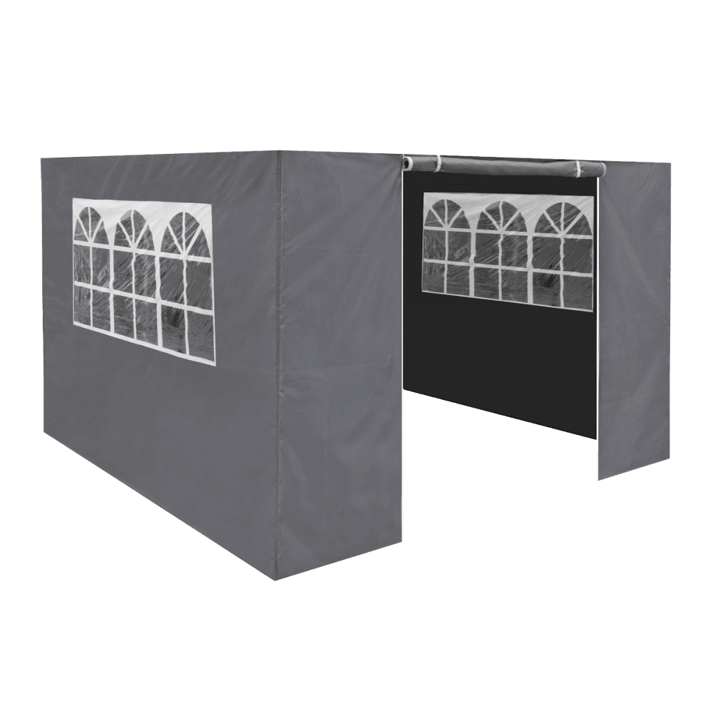 Dellonda Premium Side Walls/Doors/Windows for Gazebo/Marquee, Fits 2 x 2m Models - Grey Model No- DG145