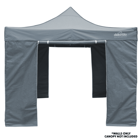 Dellonda Premium Side Walls/Doors/Windows for Gazebo/Marquee, Fits 2 x 2m Models - Grey Model No- DG145