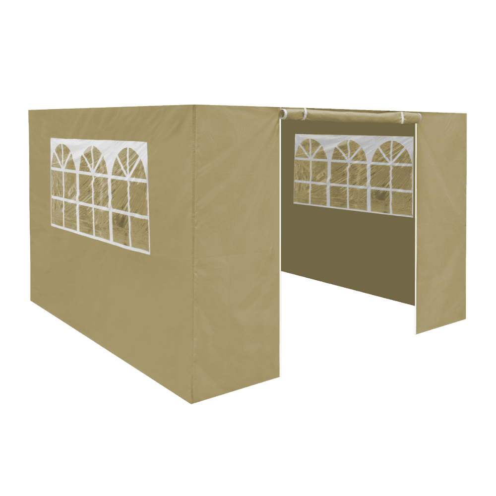 Dellonda Premium Gazebo/Marquee Side Walls/Doors/Windows, Fits 3 x 3m Models - Beige Model No- DG146