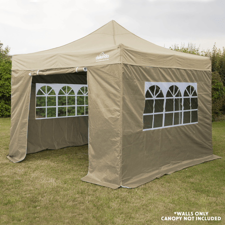 Dellonda Premium Gazebo/Marquee Side Walls/Doors/Windows, Fits 3 x 3m Models - Beige Model No- DG146