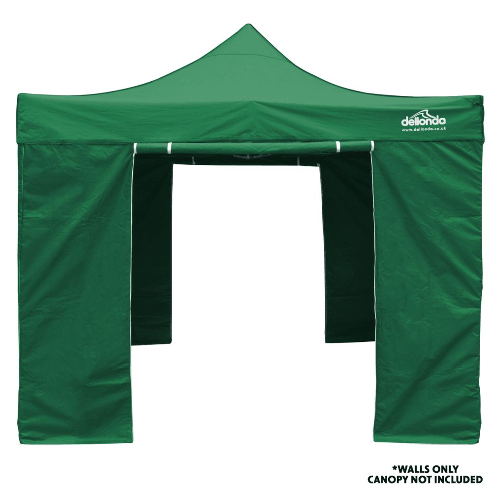 Dellonda Premium Gazebo/Marquee Side Walls/Doors/Windows, Fits 3 x 3m Models - Dark Green Model No- DG148
