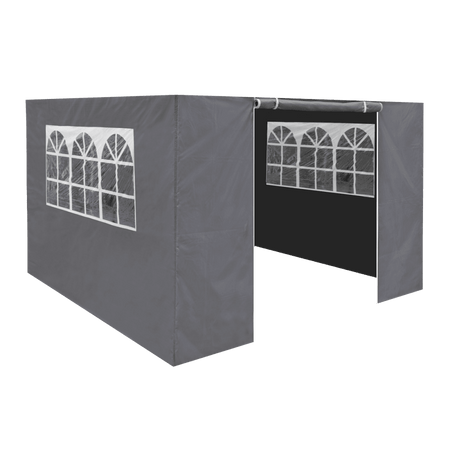 Dellonda Premium Gazebo/Marquee Side Walls/Doors/Windows, Fits 3 x 3m Models - Grey Model No- DG149