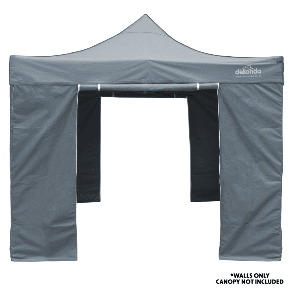 Dellonda Premium Gazebo/Marquee Side Walls/Doors/Windows, Fits 3 x 3m Models - Grey Model No- DG149