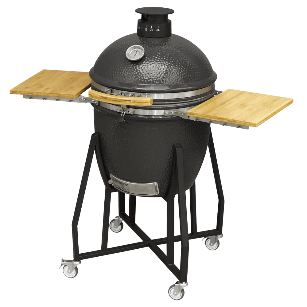 Dellonda Deluxe 22"(56cm) Ceramic Kamado Style BBQ with Wheeled Stand : Model No- DG159