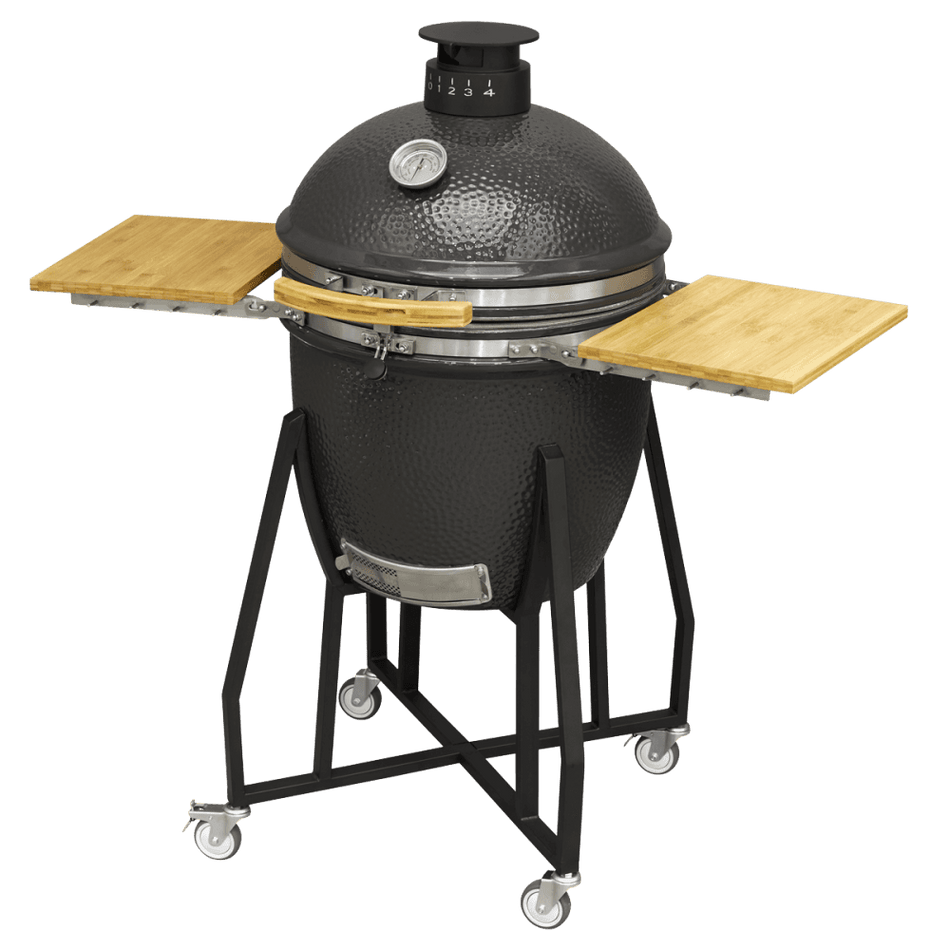 Dellonda Deluxe 22"(56cm) Ceramic Kamado Style BBQ with Wheeled Stand Model No- DG159