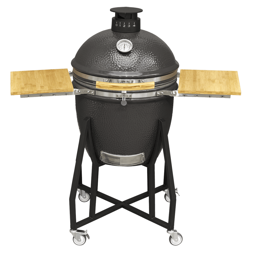Dellonda Deluxe 22"(56cm) Ceramic Kamado Style BBQ with Wheeled Stand : Model No- DG159