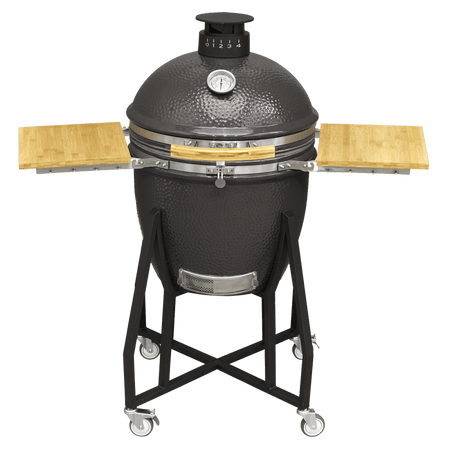 Dellonda Deluxe 22"(56cm) Ceramic Kamado Style BBQ with Wheeled Stand : Model No- DG159