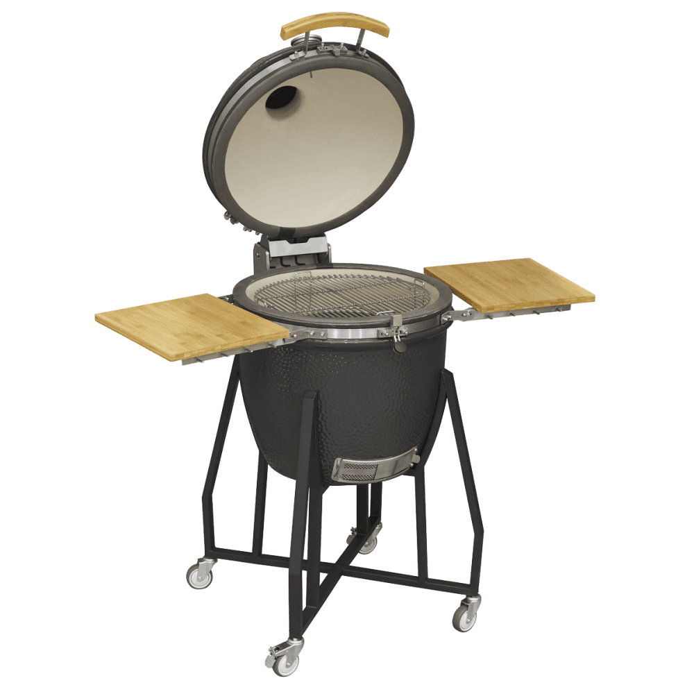 Dellonda Deluxe 22"(56cm) Ceramic Kamado Style BBQ with Wheeled Stand : Model No- DG159
