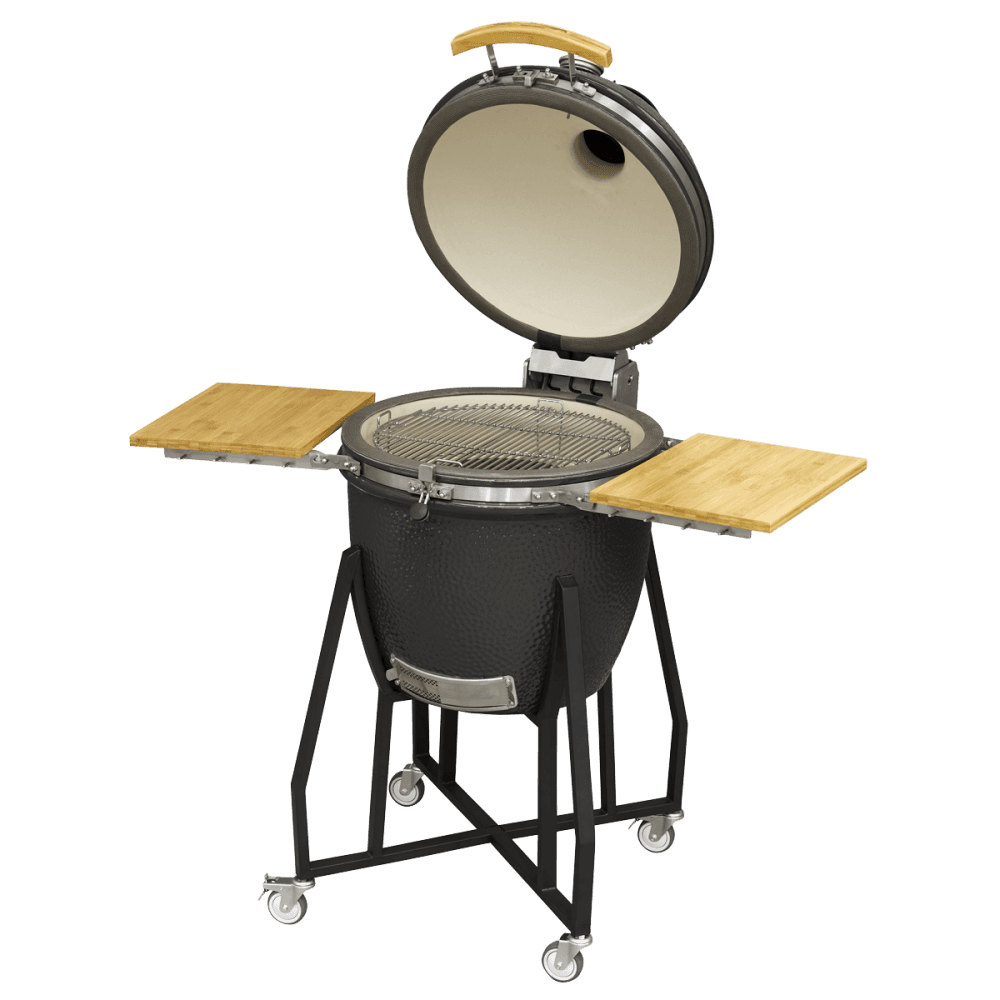 Dellonda Deluxe 22"(56cm) Ceramic Kamado Style BBQ with Wheeled Stand : Model No- DG159