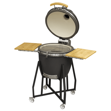 Dellonda Deluxe 22"(56cm) Ceramic Kamado Style BBQ with Wheeled Stand : Model No- DG159