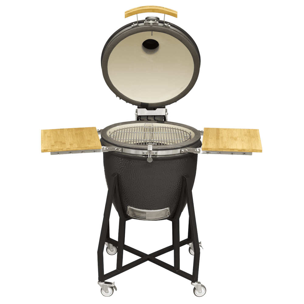 Dellonda Deluxe 22"(56cm) Ceramic Kamado Style BBQ with Wheeled Stand : Model No- DG159