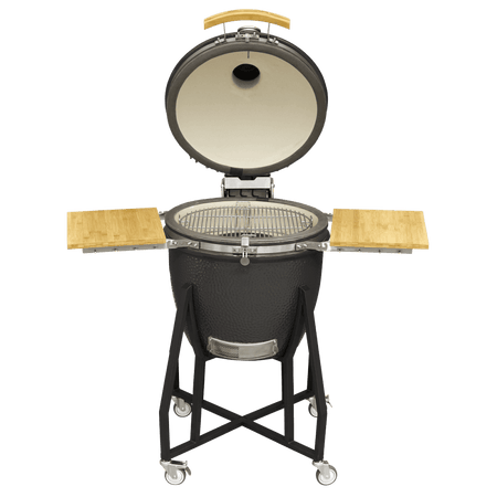 Dellonda Deluxe 22"(56cm) Ceramic Kamado Style BBQ with Wheeled Stand : Model No- DG159