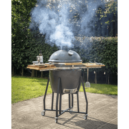 Dellonda Deluxe 22"(56cm) Ceramic Kamado Style BBQ with Wheeled Stand : Model No- DG159