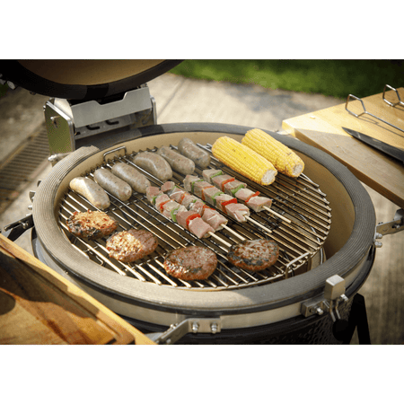Dellonda Deluxe 22"(56cm) Ceramic Kamado Style BBQ with Wheeled Stand : Model No- DG159