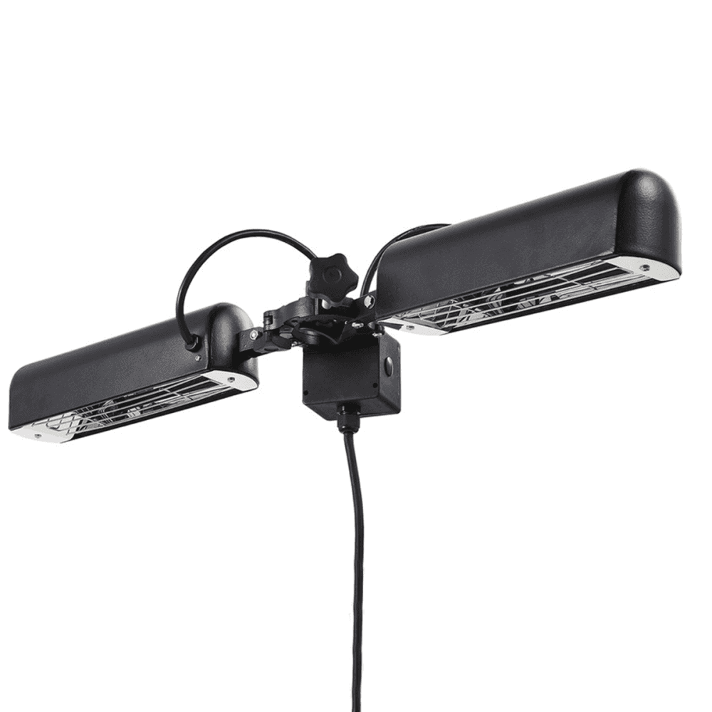 Dellonda Folding Parasol/Gazebo/Patio Outdoor Infrared Heater, Two Panels, Extra Long 5M Cable, 1600W Model No- DG176