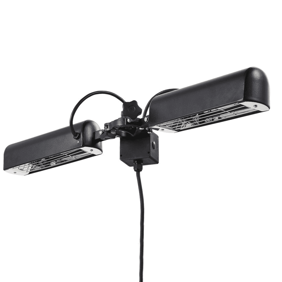 Dellonda Folding Parasol/Gazebo/Patio Outdoor Infrared Heater, Two Panels, Extra Long 5M Cable, 1600W Model No- DG176