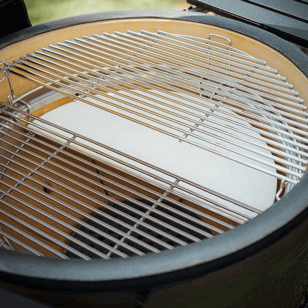 Dellonda Half-moon Ceramic Heat Deflector Plates for Kamado BBQs 15"(38cm) 2pc Model No- DG185