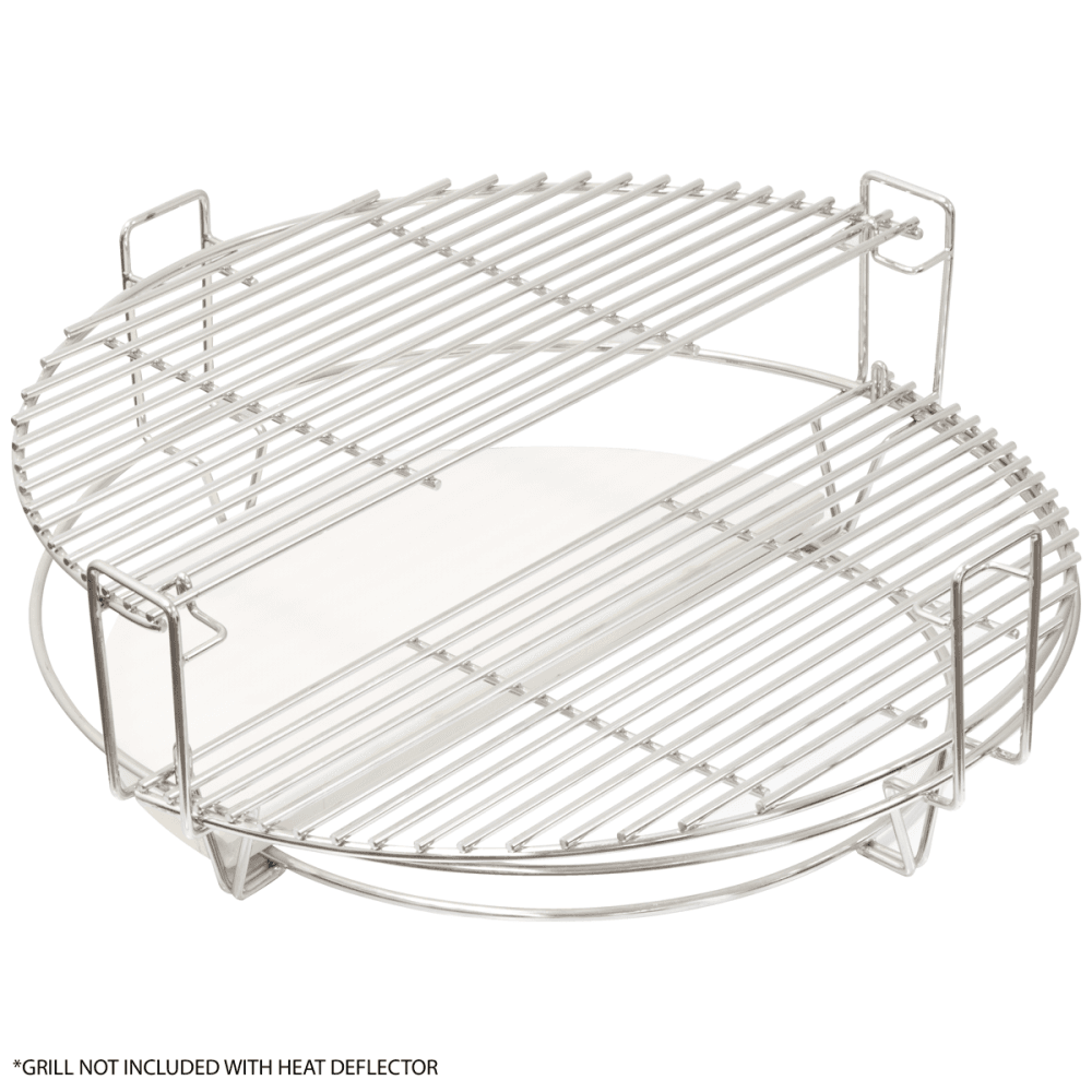 Dellonda Half-moon Ceramic Heat Deflector Plates for Kamado BBQs 15"(38cm) 2pc Model No- DG185