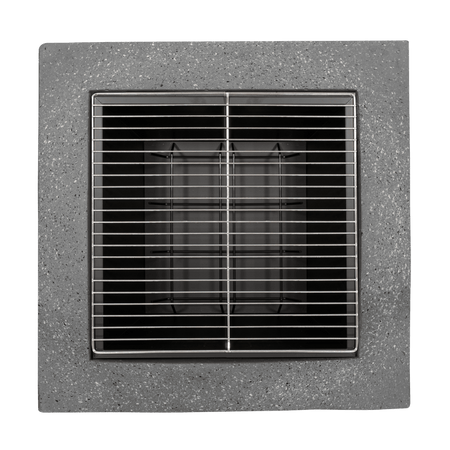 Dellonda Square MgO Fire Pit with BBQ Grill, Safety Mesh Screen - Dark Grey Model No- DG193