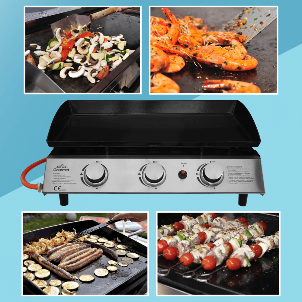 Dellonda 3 Burner Portable Gas Plancha Model No- DG22
