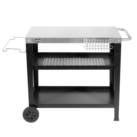 Dellonda Plancha Trolley with Utensil Holder - Stainless Steel Top Model No- DG263