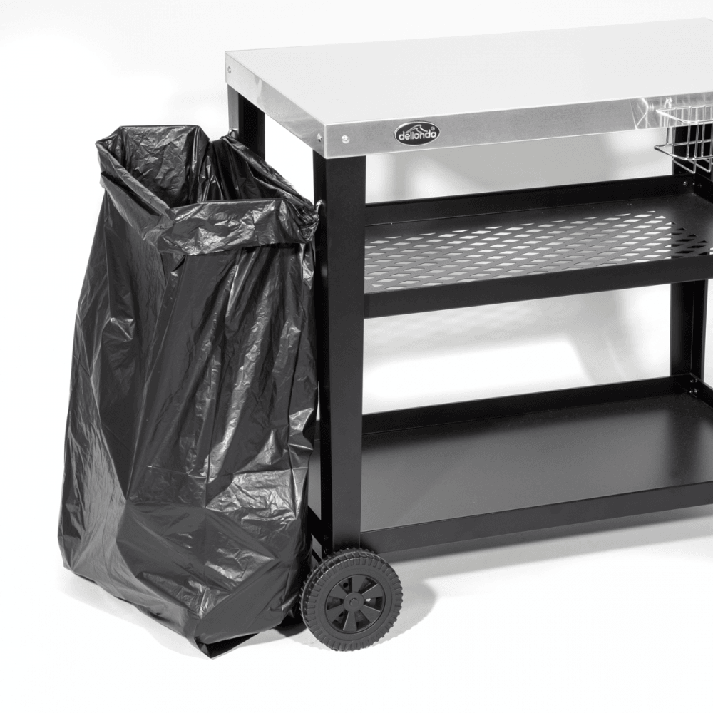 Dellonda Plancha Trolley with Utensil Holder - Stainless Steel Top Model No- DG263
