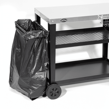 Dellonda Plancha Trolley with Utensil Holder - Stainless Steel Top Model No- DG263