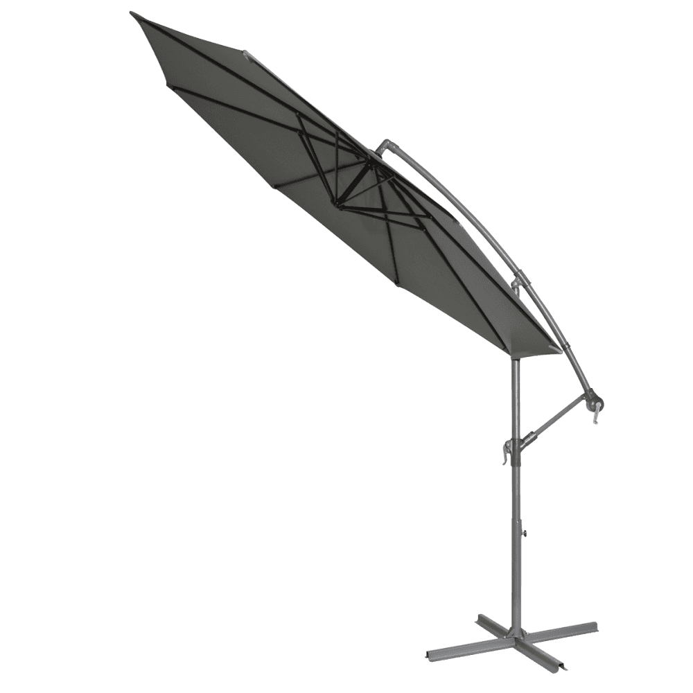 Dellonda Banana Parasol with Cover 3m - Grey Model No- DG264
