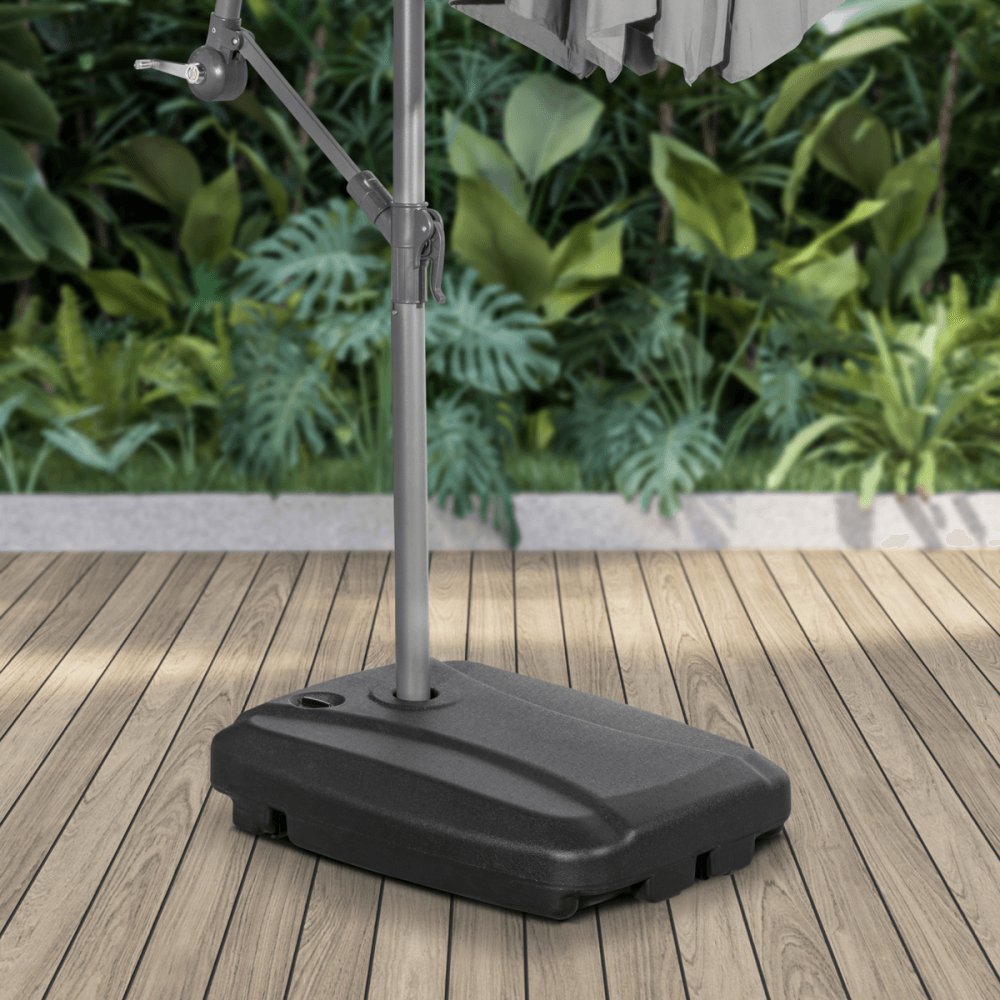 Dellonda Fillable Parasol Base with Wheels, Water/Sand Fill 60L Model No- DG266