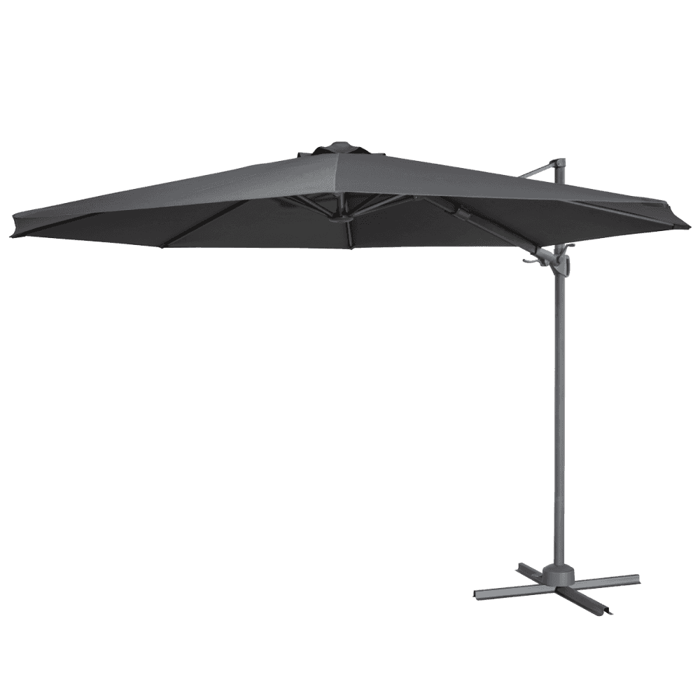 Dellonda Cantilever Parasol with 360 Rotation, Tilt & Cover 3m - Grey Model No- DG267