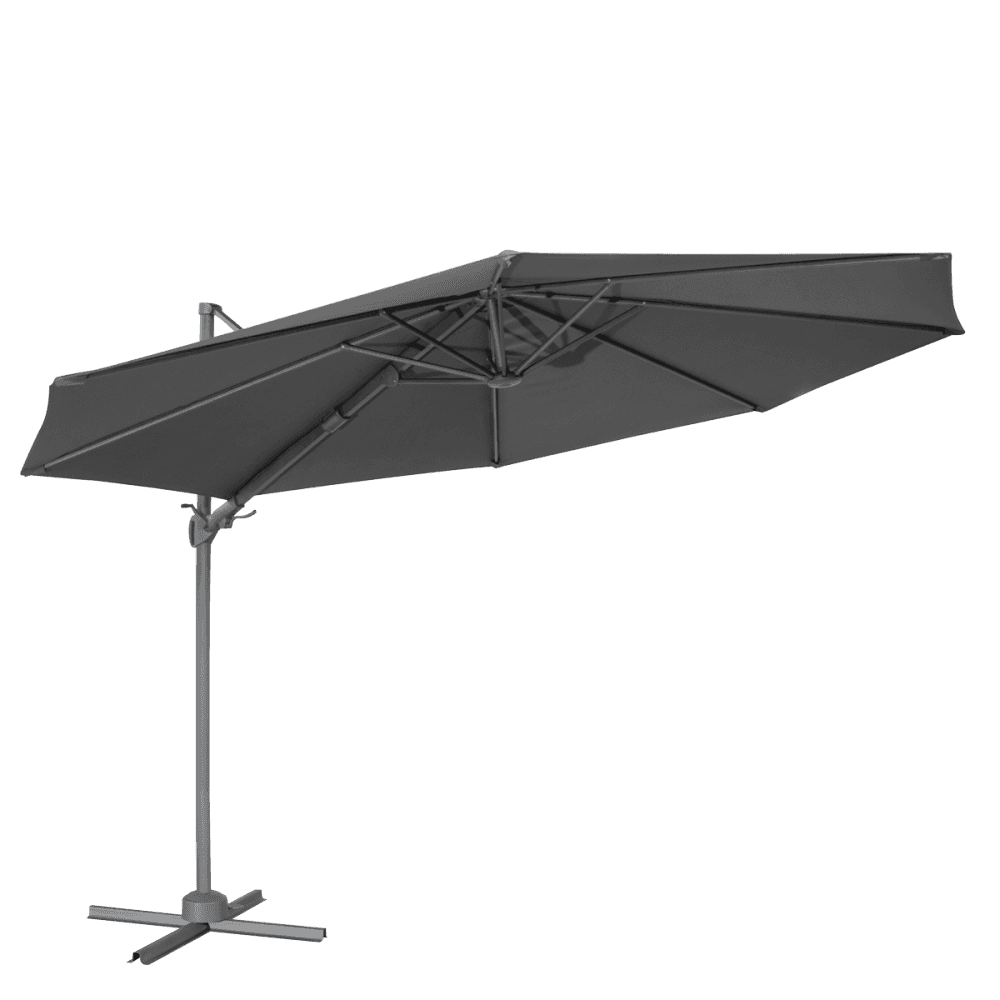 Dellonda Cantilever Parasol with 360 Rotation, Tilt & Cover 3m - Grey Model No- DG267