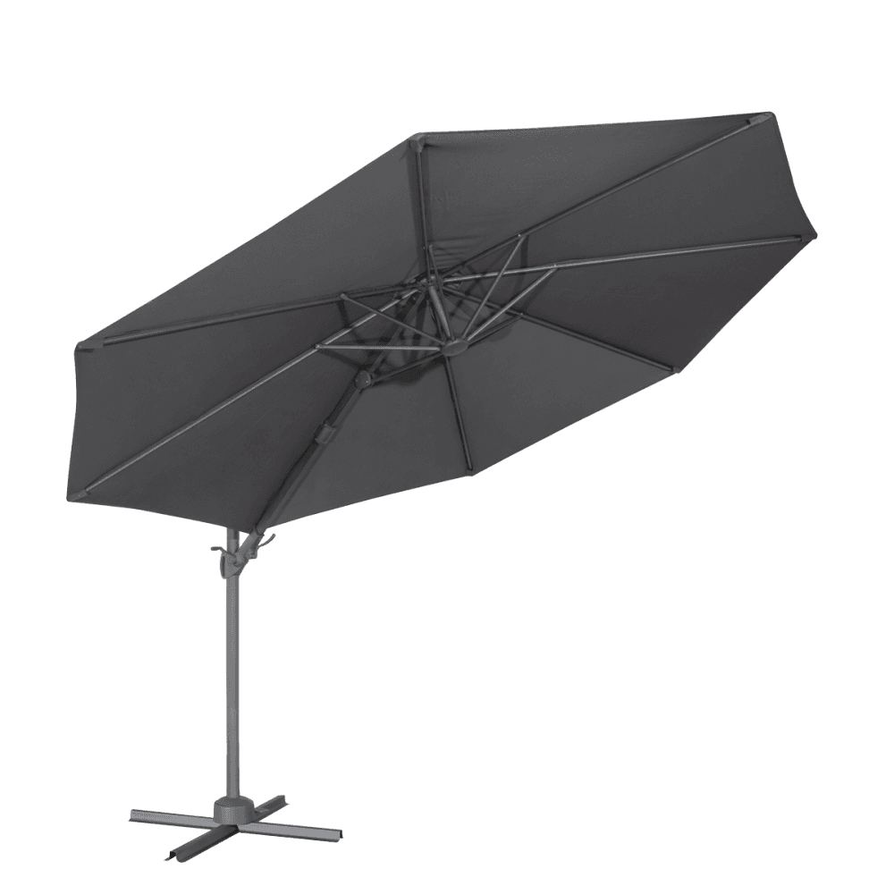Dellonda Cantilever Parasol with 360 Rotation, Tilt & Cover 3m - Grey Model No- DG267