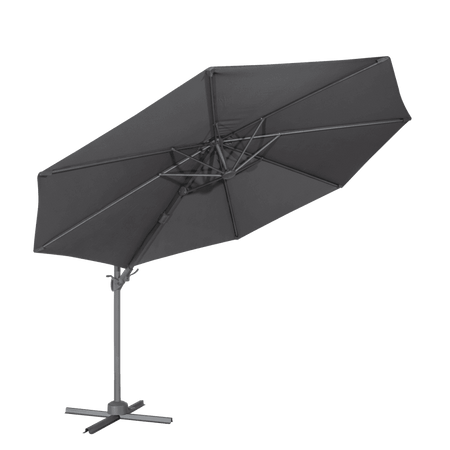 Dellonda Cantilever Parasol with 360 Rotation, Tilt & Cover 3m - Grey Model No- DG267