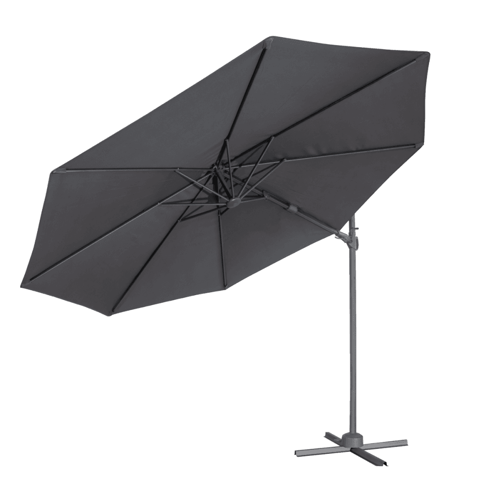 Dellonda Cantilever Parasol with 360 Rotation, Tilt & Cover 3m - Grey Model No- DG267