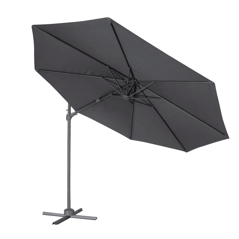 Dellonda Cantilever Parasol with 360 Rotation, Tilt & Cover 3m - Grey Model No- DG267