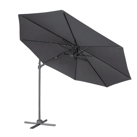 Dellonda Cantilever Parasol with 360 Rotation, Tilt & Cover 3m - Grey Model No- DG267